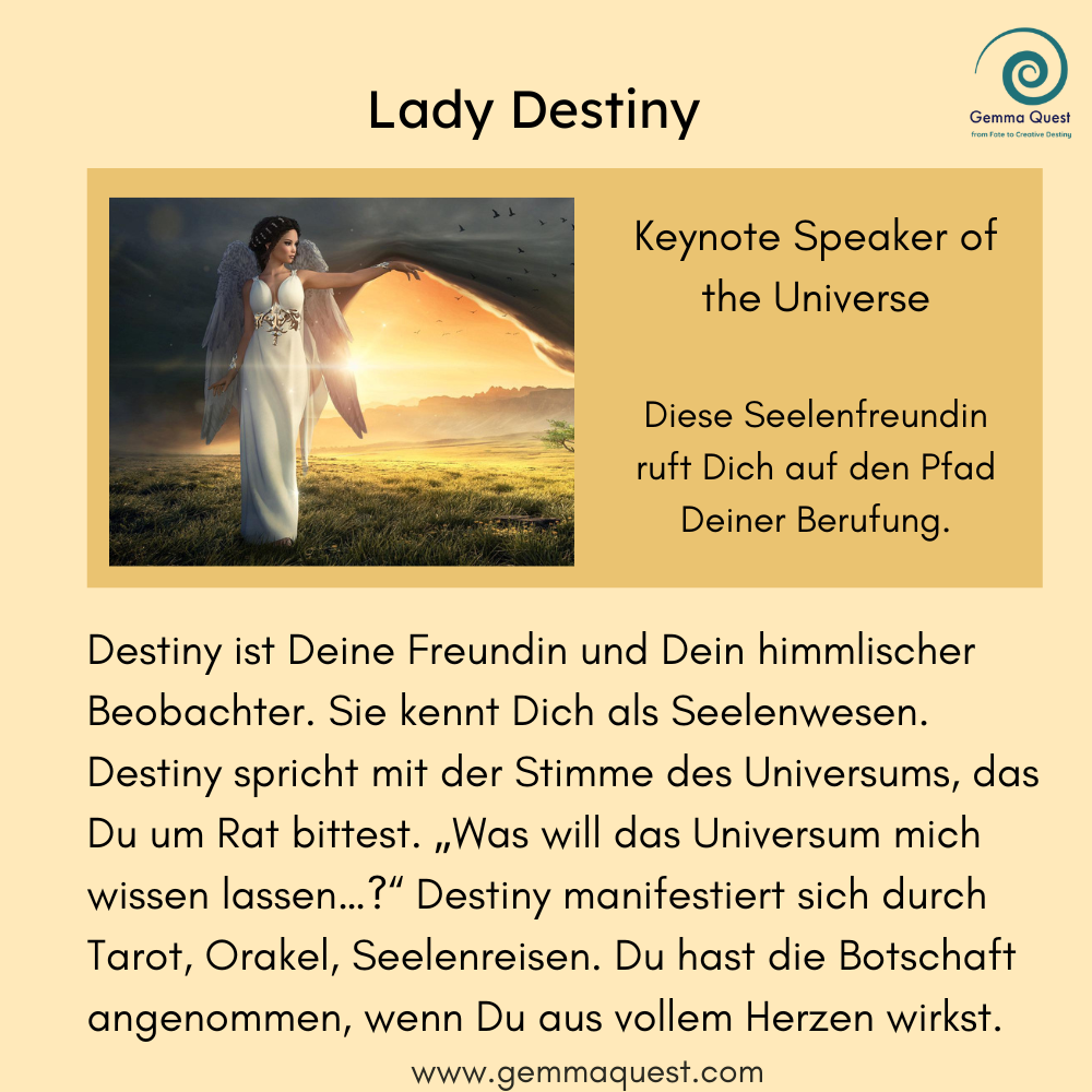 Lady Destiny ruft in die Bestimmung Fate into Destiny